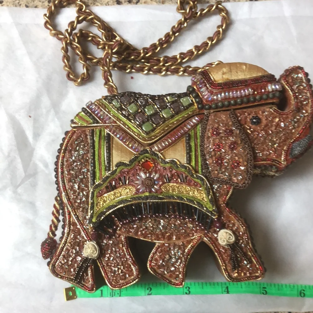 Mary Frances Vintage Collectible Elephant Box Shoulder Crossbody Bag, Rare Find